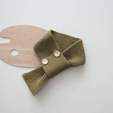 CUTE BUTTON KNIT SCARF COZY NECK WARMER FOR KIDS_CWASC2090