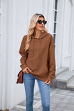 Solid-Color Hooded Loose Long-Sleeved Sweatshirt_Cwohol568