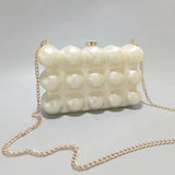 Wavy Pearl Eggshell Acrylic Crossbody Clutch Bag_Cwab5867