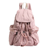 Fashionable Pleated Large-Capacity Flip Schoolbag