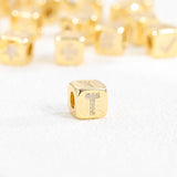 18K GOLD PLATED ZIRCONIA DICE PENDANT NECKLACE_CWMM5876