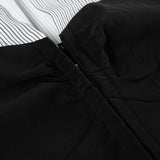 Waist Slim-Fit Lapel Color Striped Shirt