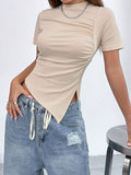Womens Elegant Sweet & Spicy Fitted T-Shirt
