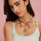 OCEAN STYLE NECKLACE WITH SEA ANIMAL CHARMS_CWMM8807