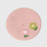 AUTUMN AND WINTER FLOWER CUTE SWEET FRESH BERET_CWAH1942