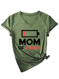 Solid V-Neck Mother'S Day Blouse