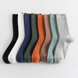 NEW ALL MATCH DOUBLE NEEDLE MID CALF SOCKS_CWMS1347