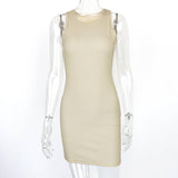 Thread Simple Slim-Fit Vest Cover Buttock Dress