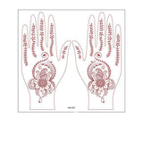 REALISTIC HENNA TATTOO STICKERS BROWN RED LACE_CWMM8361