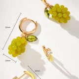 COLORFUL FRUIT ZIRCON EARRINGS STAINLESS STEEL_CWAJE4980