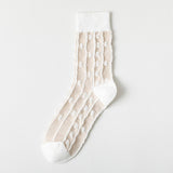 Women Simple Thin And Comfortable Twist Socks_Cwms0467