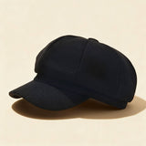 Winter Wool Beret Cap Retro Newsboy Octagonal Hat_Cwah04703