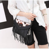Cwab4565_Leopard Print Tassel Chain Shoulder Bag