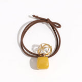 DOUBLE LAYER HOLLOW SQUARE RHINESTONE HAIR ROPE_CWAHA2335