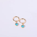 FASHION HEART ZODIAC BIRTHSTONE EARRINGS LUXURY_CWAJE5093