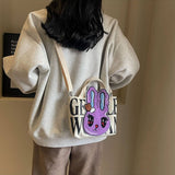 Cute Bunny Mini Letters Plush Shoulder Bag_Cwab2685