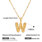 NICHE ALL MATCH TEMPERAMENT GLOSSY LETTER NECKLACE_CWAJE1893