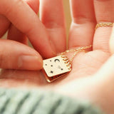 SIMPLE NOTEBOOK STAR MOON OPENING NECKLACE_CWMM5674