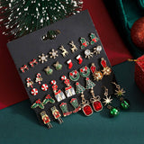 SHINY SNOWFLAKE CHRISTMAS NEW STYLE EARRINGS SET_CWMM2621