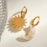 HIGH END 18K GOLD STAINLESS STEEL MOON EARRINGS_CWASC1649