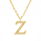 FASHION 26 LETTER DIAMOND PENDANT NECKLACE_CWAJE0684