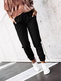 Temperament Simple Rope Waist Small Foot Pants