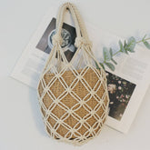Women Straw Rattan Beach Bucket Bag_Cwab0827