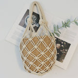 Women Straw Rattan Beach Bucket Bag_Cwab0827
