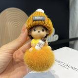 CUTE CARTOON MONCHHICHI CAR KEYCHAIN PENDANT_CWMM2502