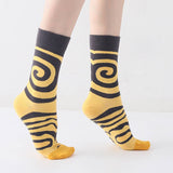 PLANT FLOWER PATTERN STREET SKATEBOARD SOCKS_CWMS0169