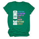 Trendy Womens Tee With Kindness Slogan