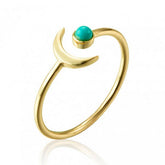 SIMPLE AND COOL MOON CREATIVE RING OPEN RING_CWAJE1748