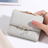 Floral Mini Trifold Wallet With Snap Button_Cwab06220