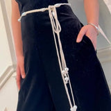 PEARL TASSEL THIN CHAIN BELT FOR WOMEN DRESSES_CWMM6411