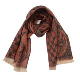 PAISLEY JACQUARD SCARF UNISEX WINTER SHAWL WRAP_CWASC0862