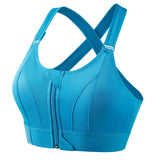 NEW ADJUSTABLE ZIPPER SPORTS YOGA BRA_CWMU0290