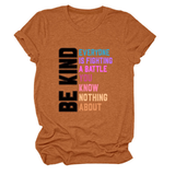 Trendy Womens Tee With Kindness Slogan