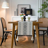 GEOMETRIC TASSEL HOLIDAY TABLE RUNNER_CWMM0994