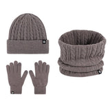 Winter Warm Ear Protection Knitted Gloves Set_Cwmm2873