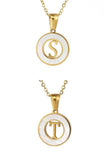 A Z ALPHABET INITIALS PENDANT NECKLACE_CWAJE222