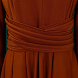 FASHIONABLE PLEATED PLUS SIZE SWING SKIRT DRESS_CWDMD3665