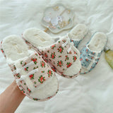 CHEONGSAM BUTTONED PLUSH OPEN TOE HOME SLIPPERS_CWMM2987