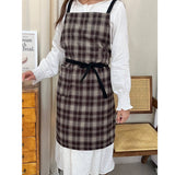 Vintage Christmas Plaid Cafe Household Apron_Cwmm5821