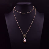 LONG BRAIDED FRESHWATER PEARL SWEATER NECKLACE_CWAJE3887
