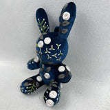 HAND EMBROIDERED RABBIT PLUSH DOLL ANIMAL FIGURINE_CWMM6054
