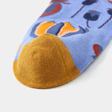SUNFLOWER GRAPHIC FASHION COTTON SOCKS_CWMS0174