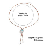 NEW FASHION VINTAGE TURQUOISE CROSS NECKLACE_CWAJE2832