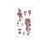 BROWN RED HENNA STYLE TATTOO STICKERS WATERPROOF_CWMM8344