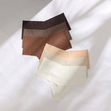 HIGH WAISTED LARGE SIZE SEAMLESS ICE SILK THONG_CWMU0079