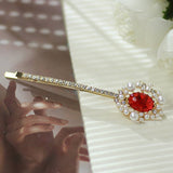 RETRO SIDE EXQUISITE RHINESTONE LEAF HAIR CLIP_CWAHA1225